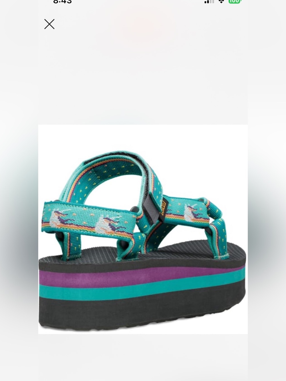 Teva Women's Flatform Universal Sandals in the "Unicorn Waterfall" - Picture 4 of 8